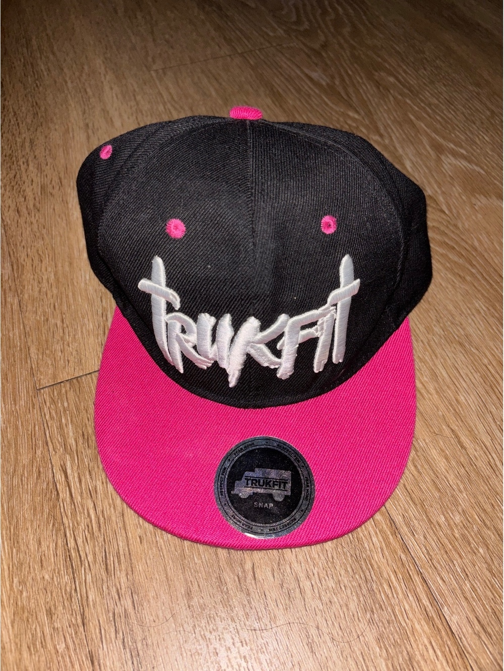 TRUKFIT Lil Wayne Snapback Hat Black Pink Embroidered D172